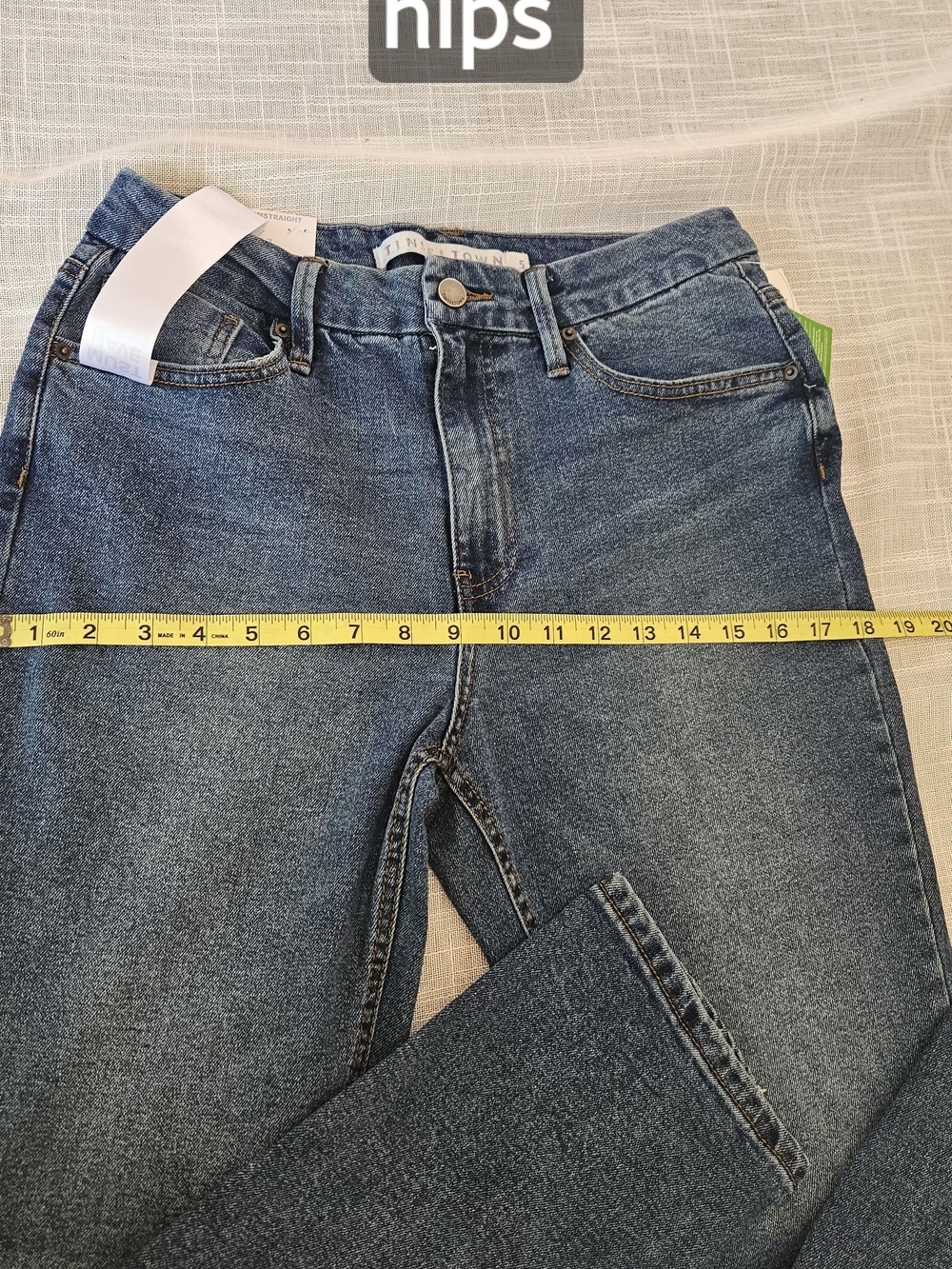 ​Tinseltown Hi Rise Slim Straight Jeans Size 5 / 27 Dark Wash Blue Denim NWT - Picture 10 of 16
